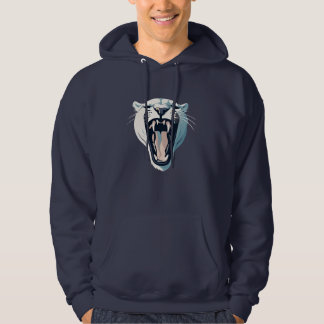 Angry Roaring Tiger Face Design Hoodie
