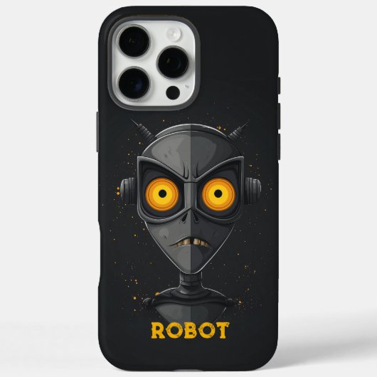 Angry Robot Black Case-Mate iPhone Case (Achterkant)