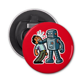 Angry Robot Button Flesopener