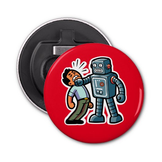 Angry Robot Button Flesopener (Voorkant)