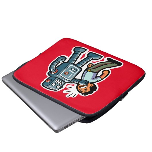 Angry Robot Laptop Sleeve (Voorkant onderkant)