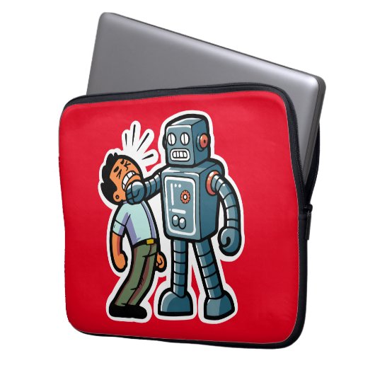 Angry Robot Laptop Sleeve (Voorkant Links)