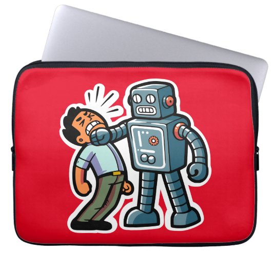 Angry Robot Laptop Sleeve (Voorkant)