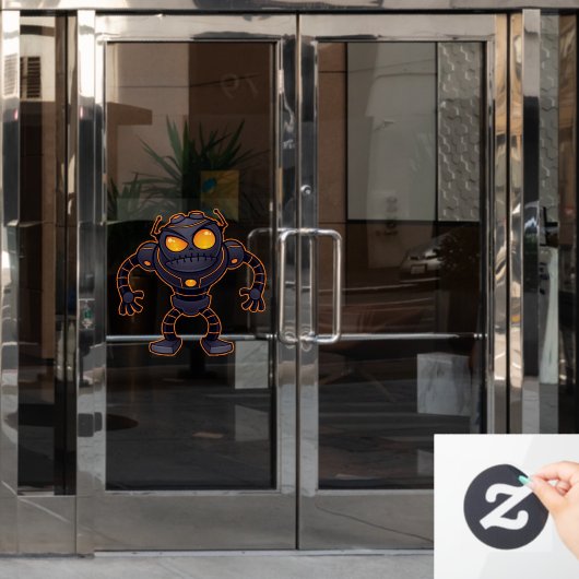 Angry Robot Raamsticker (Kantoordeur)