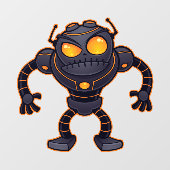 Angry Robot Raamsticker (Vel)