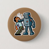 Angry Robot Ronde Button 5,7 Cm (Voorkant)