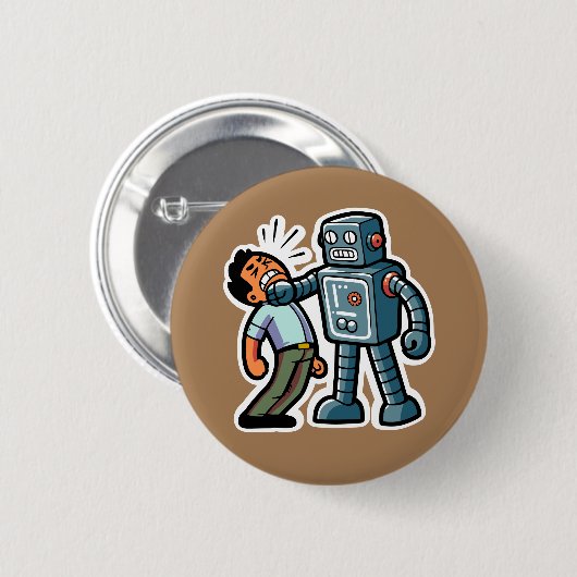 Angry Robot Ronde Button 5,7 Cm (Voorkant /achterkant)