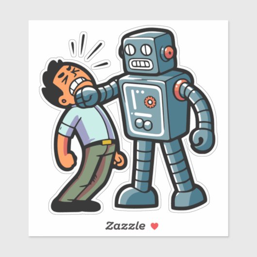 Angry Robot Sticker (Vel)