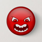 Angry rood ronde button 5,7 cm (Voorkant)