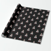 Angry Rooster Moeder Clucker Wrapping Paper Cadeaupapier (Uitgerold)