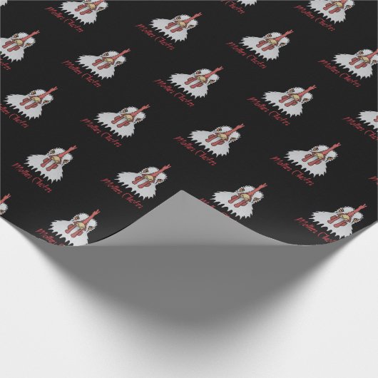 Angry Rooster Moeder Clucker Wrapping Paper Cadeaupapier (Hoek)