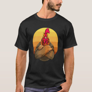 Angry Rooster Sunset Women Rude Hen Love 1 T-shirt