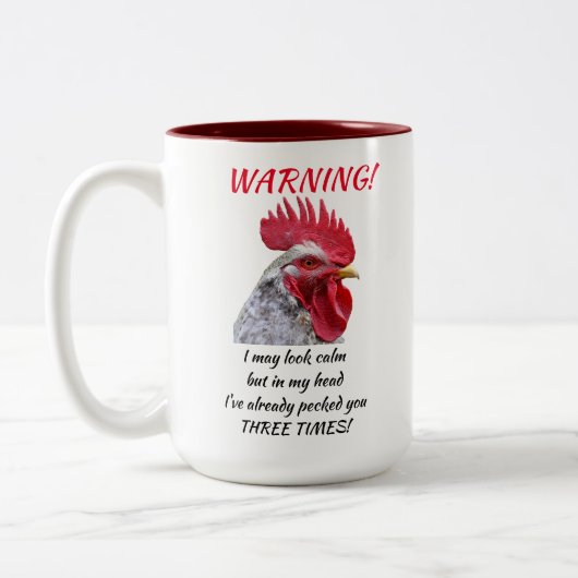 Angry Rooster Tweekleurige Koffiemok (Links)