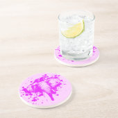 Angry roze olifant zandsteen onderzetter (Zijkant)