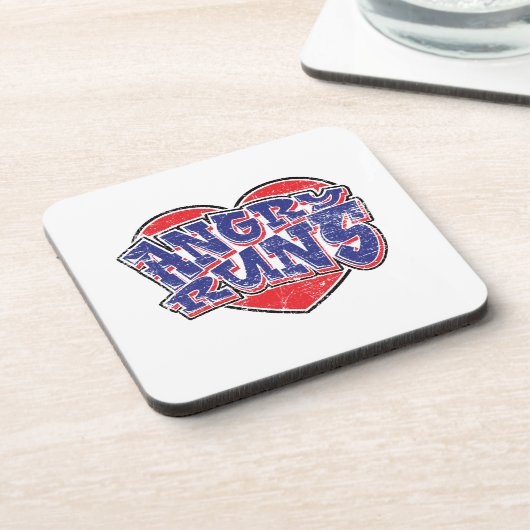 Angry Runs fans ontwerp v2 Bier Onderzetter (Linkerzijde)