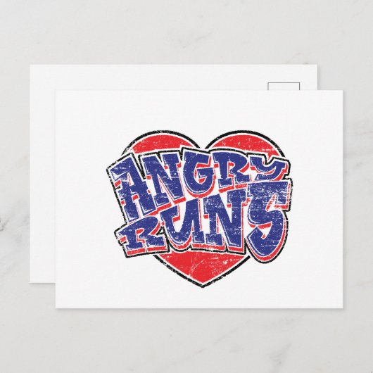 Angry Runs fans ontwerp v2 Feestdagenkaart (Voorkant / Achterkant)