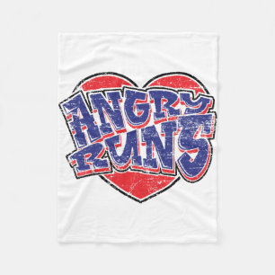 Angry Runs fans ontwerp v2 Fleece Deken