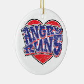 Angry Runs fans ontwerp v2 Keramisch Ornament (Rechts)
