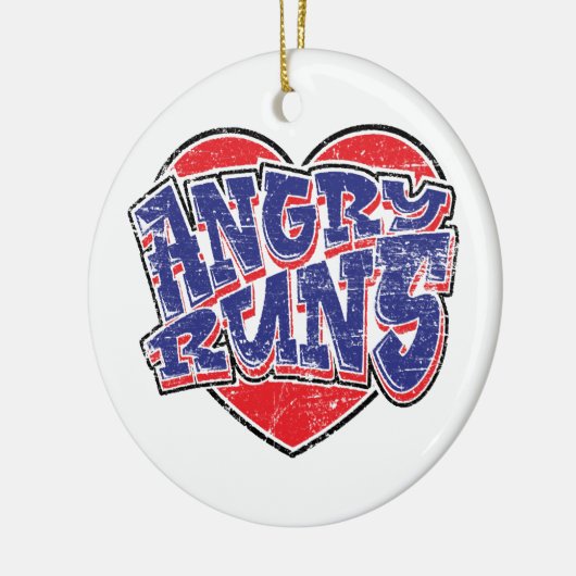 Angry Runs fans ontwerp v2 Keramisch Ornament (Links)
