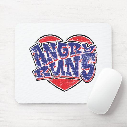 Angry Runs fans ontwerp v2 Muismat (Met muis)