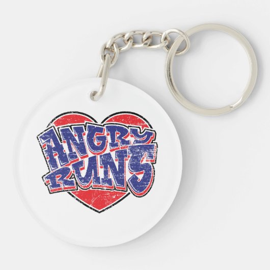Angry Runs fans ontwerp v2 Sleutelhanger (Achterkant)