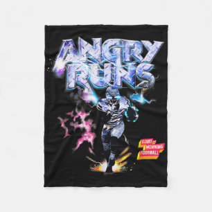 Angry Runs Goedemorgen Football Sport Lover Vinta Fleece Deken