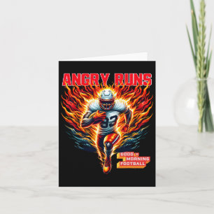 Angry Runs Goedemorgen Football Sport Lover Vinta Kaart
