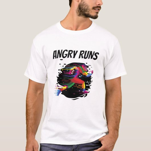 Angry Runs, Good Morning Football, Football Lovers T-shirt (Voorkant)