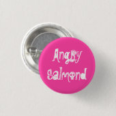 Angry Salmond Ronde Button 3,2 Cm (Voorkant /achterkant)