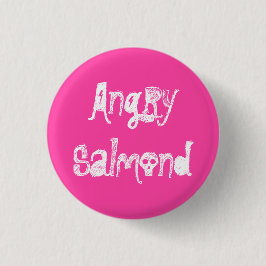 Angry Salmond Ronde Button 3,2 Cm