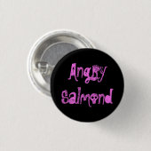 Angry Salmond Ronde Button 3,2 Cm (Voorkant /achterkant)