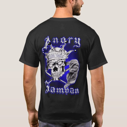 Angry Samoan (blauw) T-shirt (Achterkant)