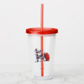 Angry Santa acryltumbler Acryl Drinkbeker (Voorkant)