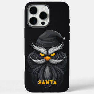 Angry Santa Black iPhone 16 Pro Max Hoesje