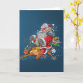 Angry Santa Claus Kaart (Gele Bloem)