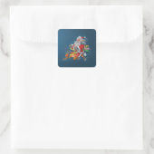 Angry Santa Claus Vierkante Sticker (Tas)