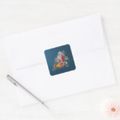 Angry Santa Claus Vierkante Sticker (Envelop)