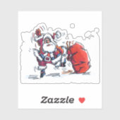 Angry Santa contour sticker (Vel)