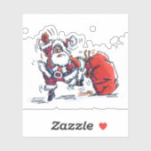 Angry Santa contour sticker (Vel)