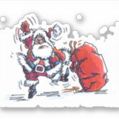 Angry Santa contour sticker (Voorkant)