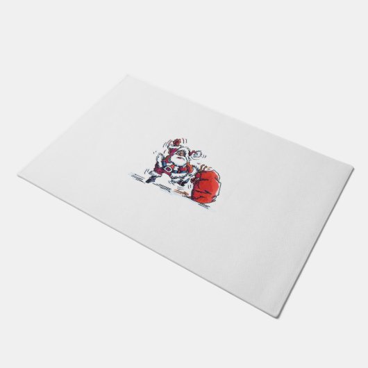 Angry Santa doormat Deurmat (Schuin)