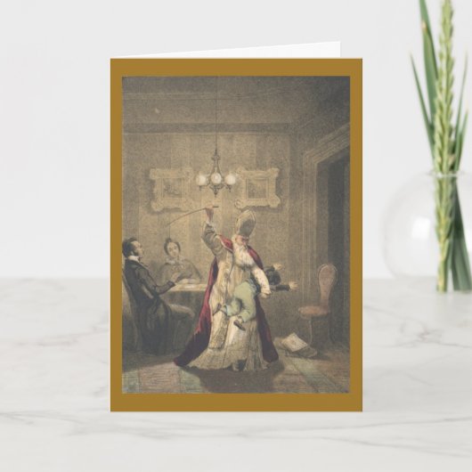 Angry Santa Feestdagen Kaart (Voorkant)