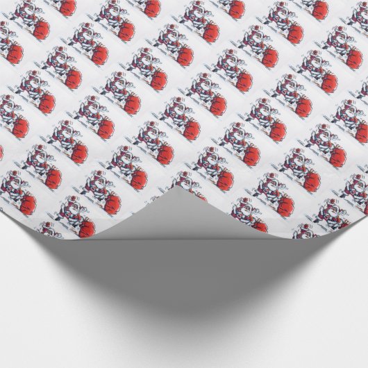 Angry Santa glossy inpakpapier (Hoek)