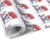 Angry Santa glossy inpakpapier (Rol Hoek)