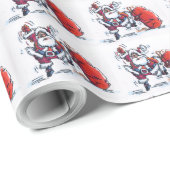 Angry Santa glossy inpakpapier (Rol Hoek)