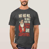 Angry Santa "Ho Ho No" Christmas Humor Graphic  T-shirt (Voorkant)
