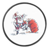Angry Santa hockey puck (Voorkant)