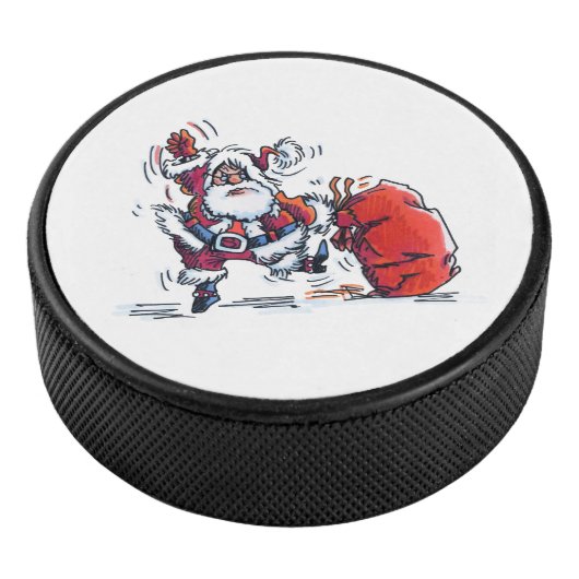 Angry Santa hockey puck (3/4)
