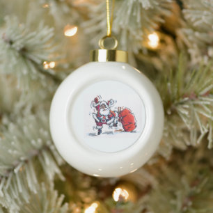 Angry Santa Kerstball Keramische Bal Ornament