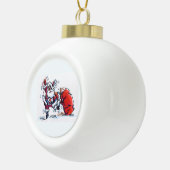 Angry Santa Kerstball Keramische Bal Ornament (Rechts)